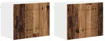 vidaXL Wall kitchen cabinet Kalmar aged wood with 2 doors and 4 shelves 50 x 31 x 40 cm