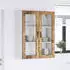 vidaXL Wall kitchen cabinet Kalmar aged wood with 2 doors and 3 shelves 80 x 31 x 100 cm