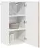 vidaXL Wall kitchen cabinet Kalmar aged wood with 1 door and 3 shelves 40 x 31 x 80 cm