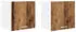 vidaXL Wall kitchen cabinet aged wood with white (set of 2) 40 x 31 x 40 cm