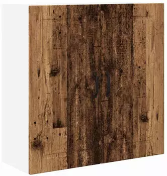 vidaXL Wall kitchen cabinet aged wood with wall shelf 80 x 31 x 80 cm