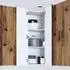 vidaXL Corner wall kitchen cabinet Kalmar aged wood with shelf 57 x 57 x 100 cm