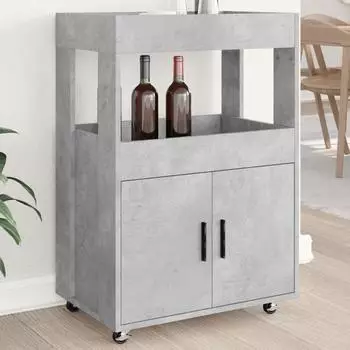 vidaXL Barwagen Betongrau 60x39,5x89 cm (848272)