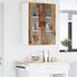 vidaXL Wall kitchen cabinet Kalmar aged wood with 2 doors and 3 shelves 60 x 31 x 80 cm white frame