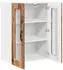 vidaXL Wall kitchen cabinet Kalmar aged wood with 2 doors and 3 shelves 60 x 31 x 80 cm white frame