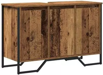 vidaXL Under-sink cabinet with storage 91 x 35 x 60 cm aged wood