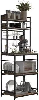 VCM Kitchen tall unit Kolari with 5 open shelves 60 x 150 x 40 cm vintage oak