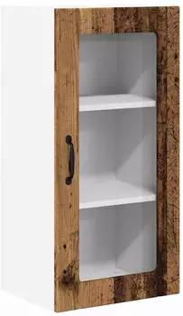 vidaXL Wall kitchen cabinet aged wood with shelf 40 x 31 x 80 cm