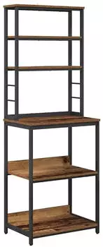 vidaXL Industrial kitchen shelf aged wood 60 x 40 x 168 cm