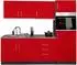 Kochstation KS-Paris B220 cm rot/grafit anthrazit