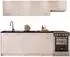 Mirjan24 Mela Küchenzeile 240cm, 7 Module, Arbeitsplatte, LED-Beleuchtung, Cashmere/Schwarz