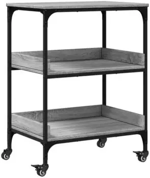 vidaXL K&uuml;chenwagen Grau Sonoma 60x41x80,5 cm (842404)