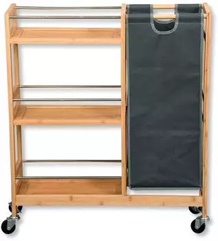 Kesper Nischenwagen mit Flaschensammler 24,5x9,5x79 cm natur