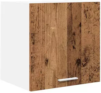 vidaXL Wall kitchen cabinet aged wood and white with 1 door and 2 shelves 40 x 31 x 40 cm