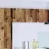vidaXL Wall kitchen cabinet aged wood and white with 1 door and 2 shelves 40 x 31 x 40 cm