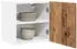vidaXL Wall kitchen cabinet aged wood and white with 1 door and 2 shelves 40 x 31 x 40 cm