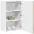 vidaXL Wall kitchen cabinet Kalmar aged wood with 1 door and 3 shelves 50 x 31 x 80 cm