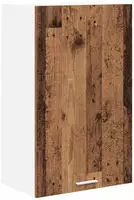 vidaXL H&auml;ngeschrank Altes Holz und Wei&szlig; 50 x 31 x 80 cm Holzwerkstoff
