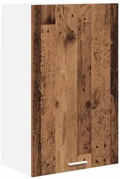 vidaXL Wall kitchen cabinet aged wood and white with shelf 50 x 31 x 80 cm