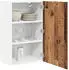 vidaXL Wall kitchen cabinet aged wood and white with shelf 50 x 31 x 80 cm