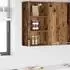 vidaXL Wall kitchen cabinet aged wood with storage 40 x 29.5 x 80 cm