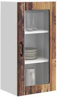 vidaXL Wandglas-Schrank PORTO 2 pcs Altholz 40 x 31 x 80 cm