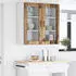 vidaXL Wall kitchen cabinet aged wood with door set of 2 40 x 31 x 80 cm