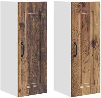 vidaXL Wall kitchen cabinet Kalmar aged wood with 2 doors and 6 shelves 30 x 31 x 80 cm
