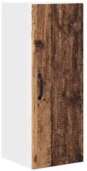 vidaXL Wall kitchen cabinet Kalmar aged wood with 1 door and 3 shelves 30 x 31 x 80 cm