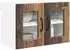 vidaXL Wall kitchen cabinet aged wood with door set of 2 60 x 31 x 40 cm