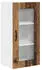 vidaXL Wall kitchen cabinet Kalmar aged wood with glass door and 3 shelves 40 x 31 x 80 cm