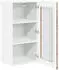 vidaXL Wall kitchen cabinet Kalmar aged wood with glass door and 3 shelves 40 x 31 x 80 cm