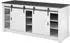 Furn.Design Stove Küchenzeile Landhaus weiß Pinie / Anthrazit, 3-tlg. (I-1PPAK7)