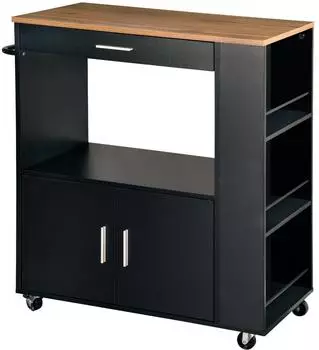 Kesper K&uuml;chenwagen 75 x 88 x 40 cm braun/schwarz