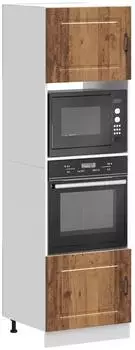 vidaXL Built-in kit for cooker Kalmar aged wood with oven (set of 2)