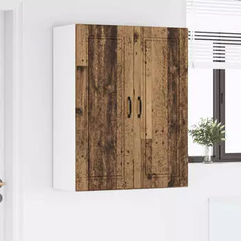 vidaXL Wall kitchen cabinet aged wood with shelf 80 x 31 x 100 cm