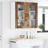 vidaXL Wall kitchen cabinet Kalmar aged wood with 2 doors and 3 shelves 80 x 31 x 80 cm