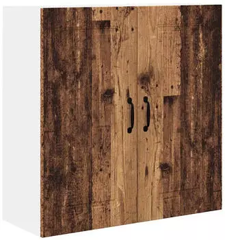 vidaXL Wall kitchen cabinet Kalmar aged wood with shelf 80 x 31 x 80 cm