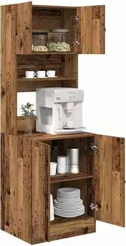 vidaXL Kitchen sideboard with shelf 60 x 50 x 180 cm aged wood