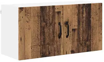vidaXL Wall kitchen cabinet Kalmar aged wood with shelf 80 x 31 x 40 cm