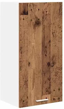 vidaXL Wall kitchen cabinet aged wood and white with shelf 40 x 31 x 80 cm