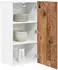 vidaXL Wall kitchen cabinet aged wood and white with shelf 40 x 31 x 80 cm