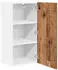 vidaXL Wall kitchen cabinet aged wood and white with shelf 40 x 31 x 80 cm