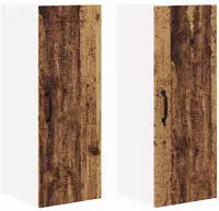 vidaXL Wandschrank LUCCA 2 pcs Altholz 30 x 31 x 80 cm Holzwerkstoff
