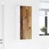 vidaXL Wall kitchen cabinet Kalmar aged wood with 1 door and 3 shelves 40 x 31 x 100 cm