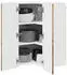 vidaXL Corner wall kitchen cabinet Kalmar aged wood with 2 doors and 3 shelves 57 x 57 x 80 cm