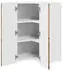 vidaXL Corner wall kitchen cabinet Kalmar aged wood with 2 doors and 3 shelves 57 x 57 x 80 cm
