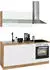 Kochstation Küchenzeile KS-Luhe 180cm weiß matt/wotaneichefarben (43547134)