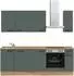 Nobilia Easytouch I Küchenzeile 240cm Lacklaminat mineralgrün ultramat