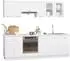 vidaXL Küchenzeile Lyon 8-tlg., weiß, Holzwerkstoff, 240cm (3067647)